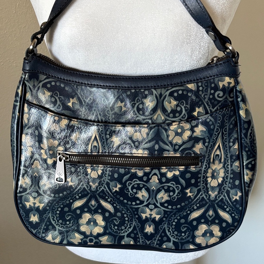 Patricia Nash Braydon Hobo Folklore Blue NWOT - Picture 3 of 7